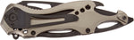 Tac-Force Black Combo Assisted Grey Black Liner Handle Folding Knife 4.5" Closed
