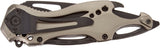 Tac-Force Black Combo Assisted Grey Black Liner Handle Folding Knife 4.5" Closed