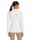 ExOfficio Women's Lightscape Long Sleeve Collared Shirt, White, X-Small