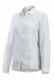 ExOfficio Women's Lightscape Long Sleeve Collared Shirt, White, X-Small