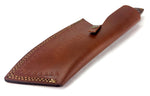 Damascus Steel Curved Back Cleaver Blade Handmade Leather Sheath Custom Handle