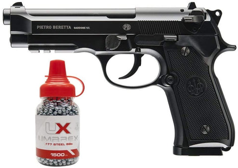 Umarex Beretta Fully Licensed 92A1 CO2 Full Metal Semi/Full Auto Blowback Airgun Black W/Free 1500177 BB (Refurbished - Like New Condition)